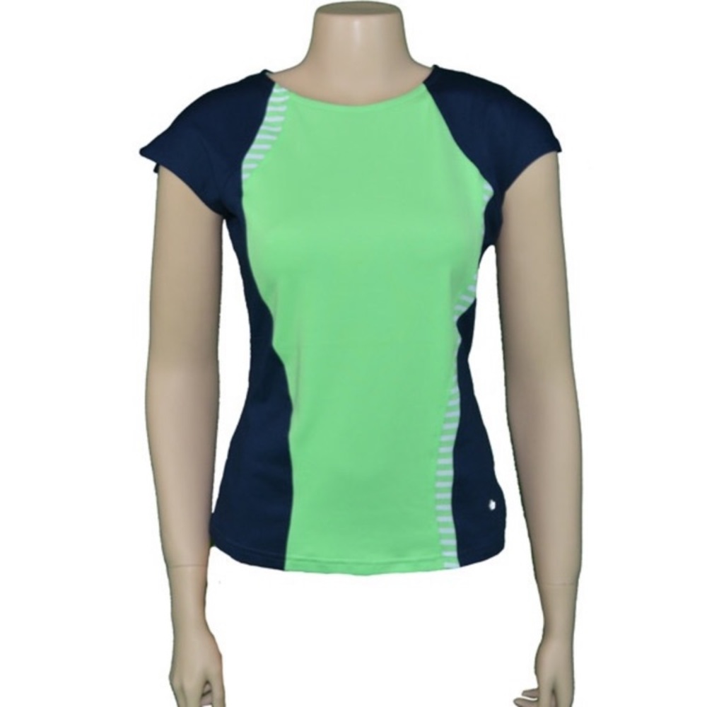 🎾 Tennis Bolle Green and Navy Top!